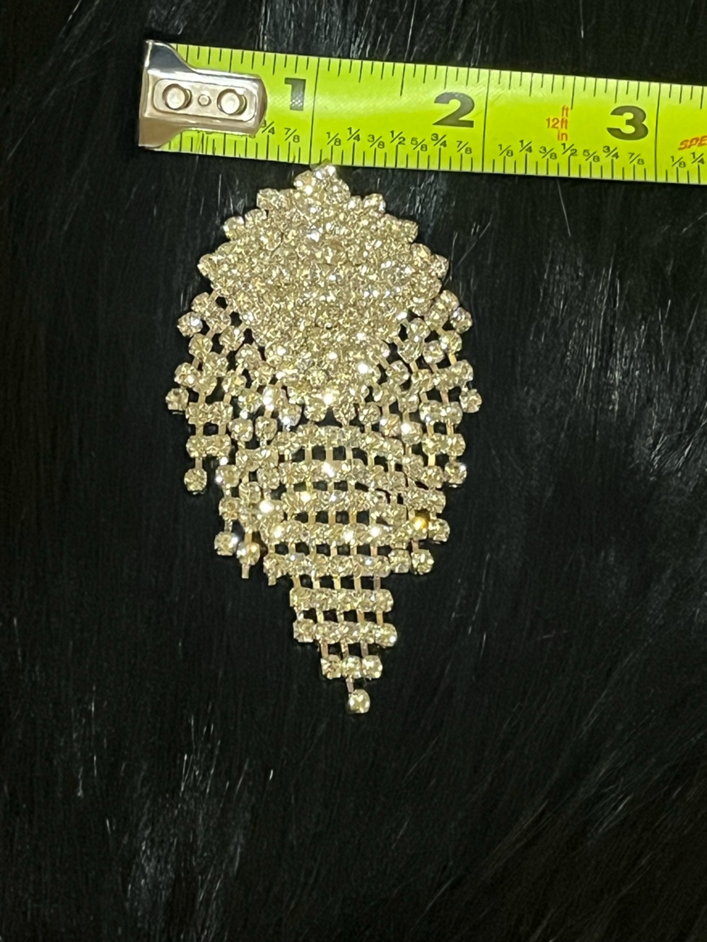Vintage Cascading Rhinestone Brooch - Picture 4 of 8
